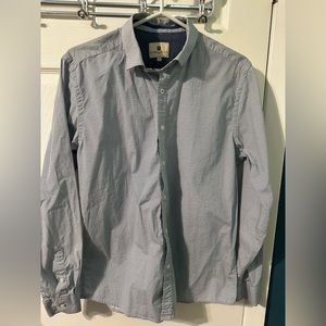 Steel & Jelly Shirt (White with Green/teal/blue pattern)